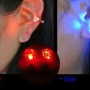 Orange Light Up Earrings by Platube